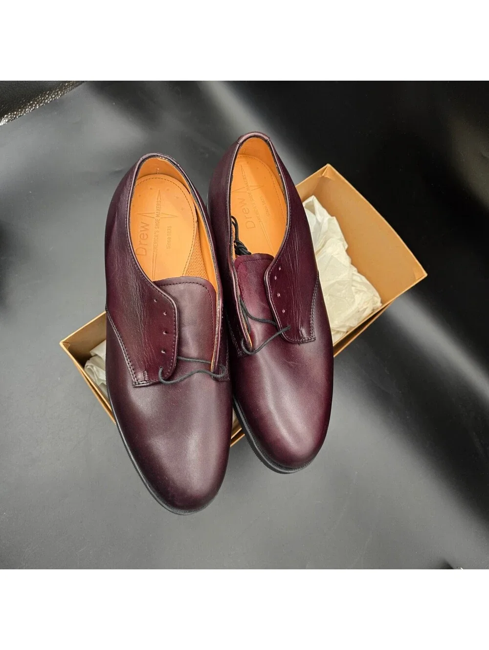 VINTAGE Barefoot Freedom by Drew FRANKLIN 9M Cordovan Leather MADE IN USA Vibram